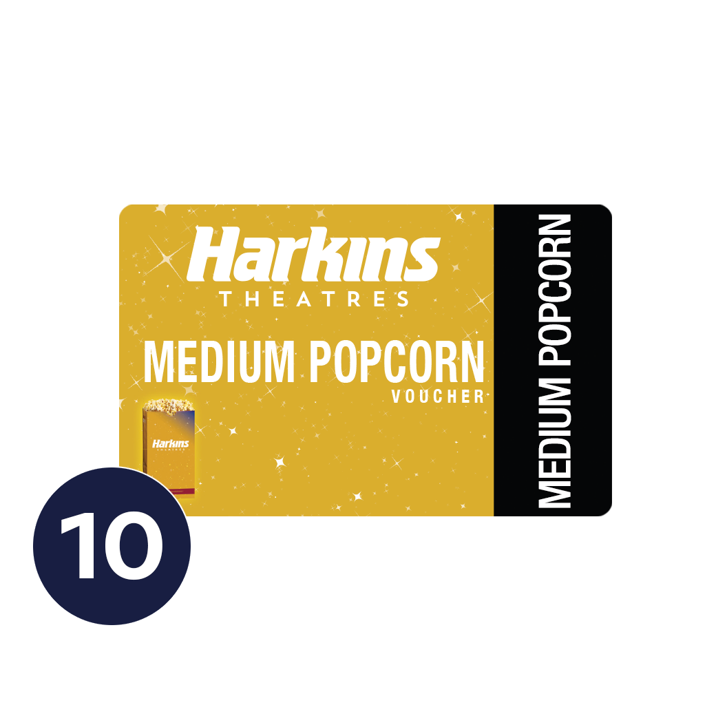 Medium Popcorn Discount Vouchers (10 Pack)